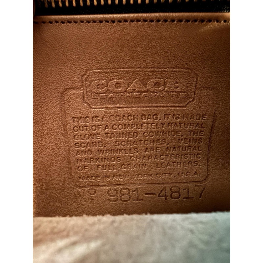 NEW! Vintage 1980s 80s Coach Putty Brown 9810 Envelope Clutch Purse Brass RARE! - Picture 5 of 14